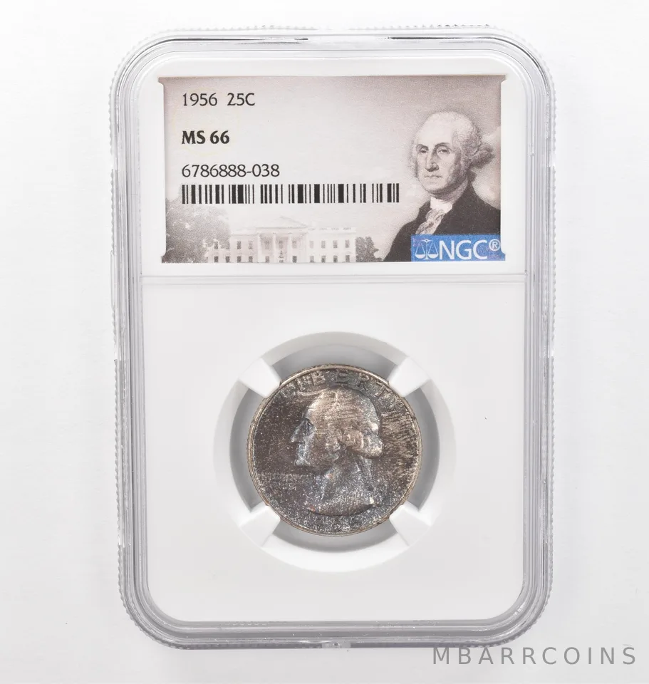 1956 Washington Quarter MS66 NGC Beautiful Tone *2307