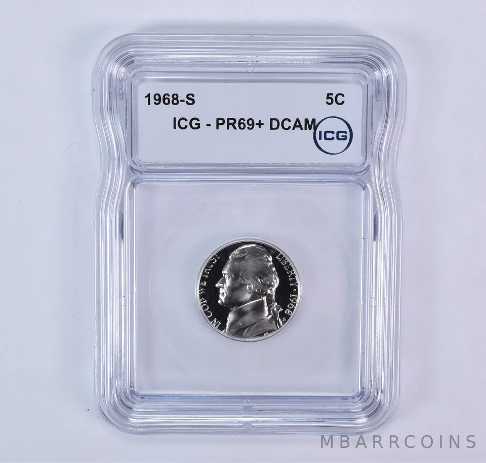 1968-S Jefferson Nickel PR69+ DCAM ICG