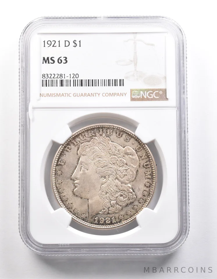 1921-D Morgan Silver Dollar MS63 NGC *5409