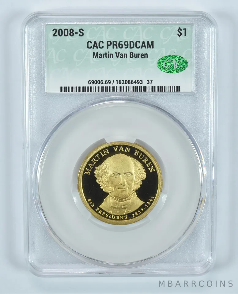 2008-S Presidential $1 Martin Van Buren PR69 DCAM CAC CACg