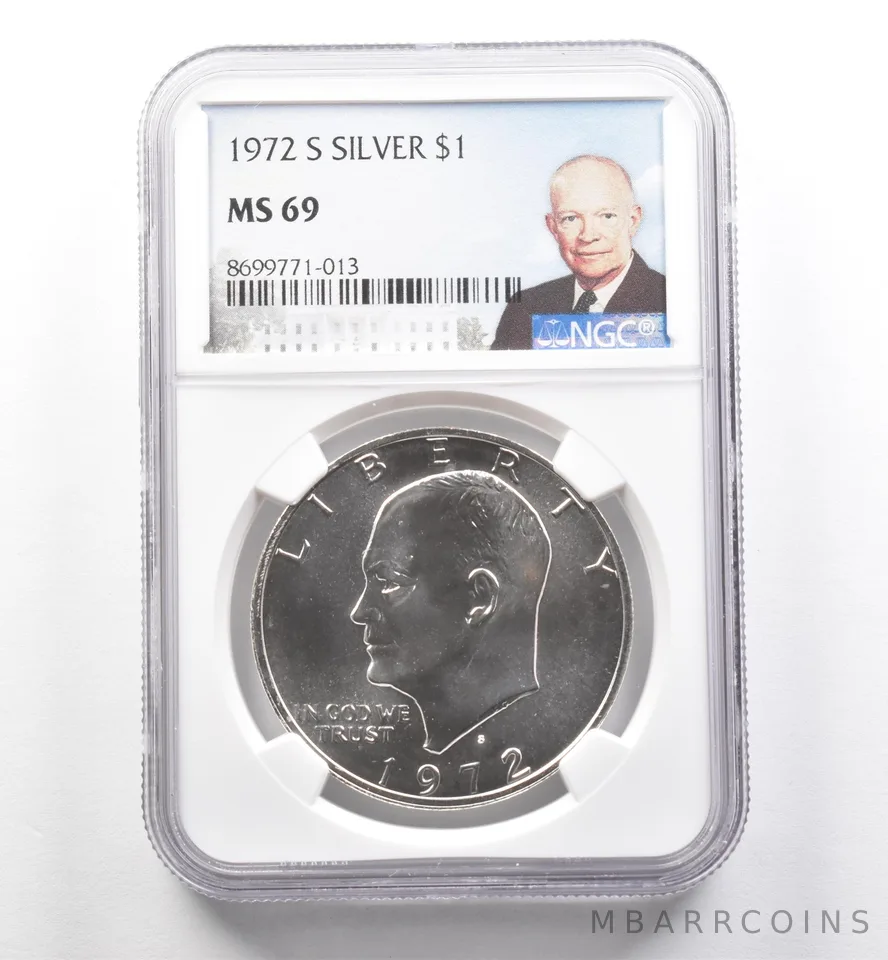 1972-S Eisenhower $1 Silver MS69 NGC *7531