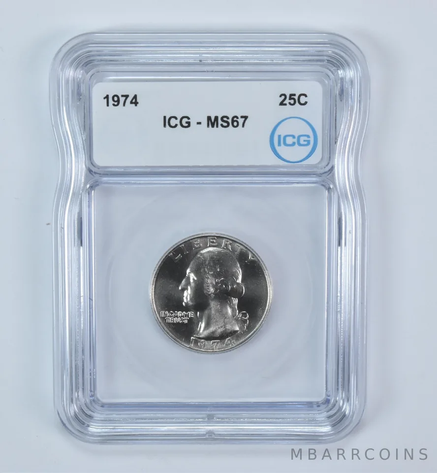 1974 Washington Quarter MS67 ICG