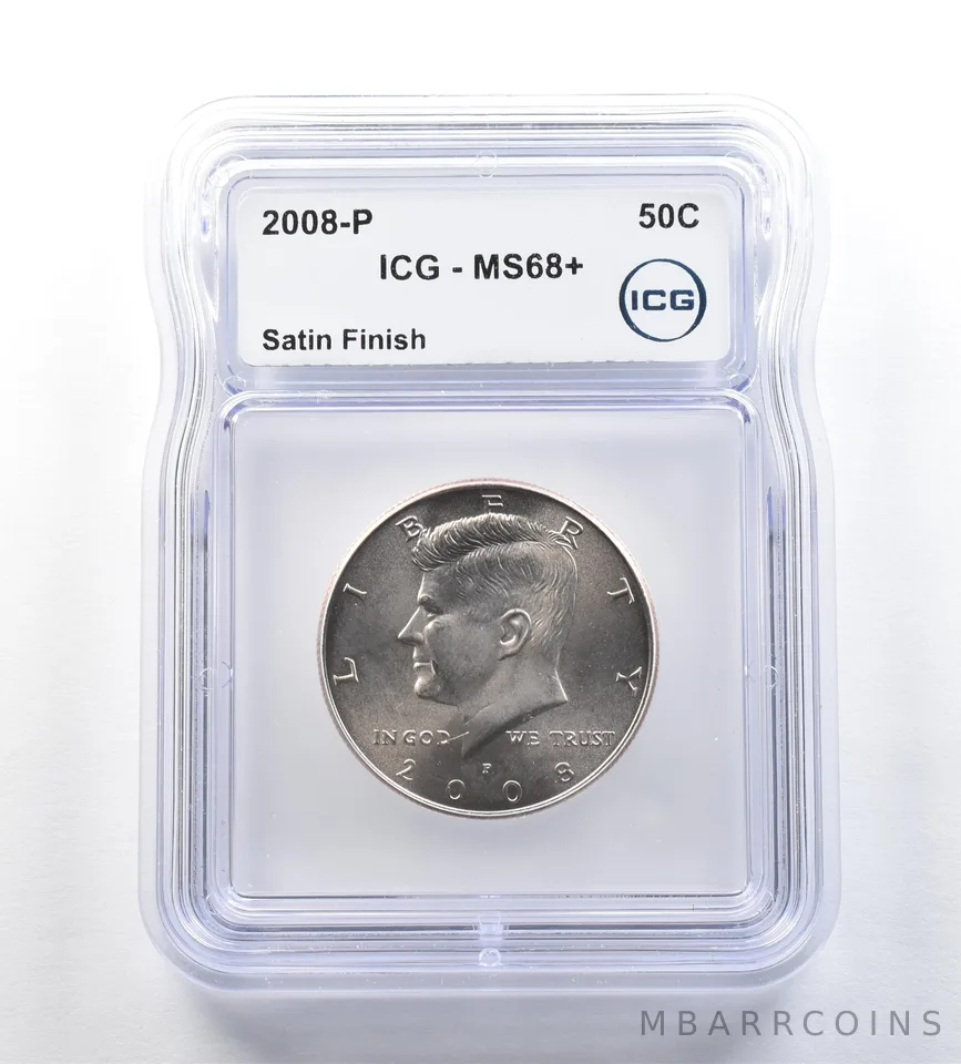 2008-P Kennedy Half Dollar Satin Finish MS68+ ICG *0672