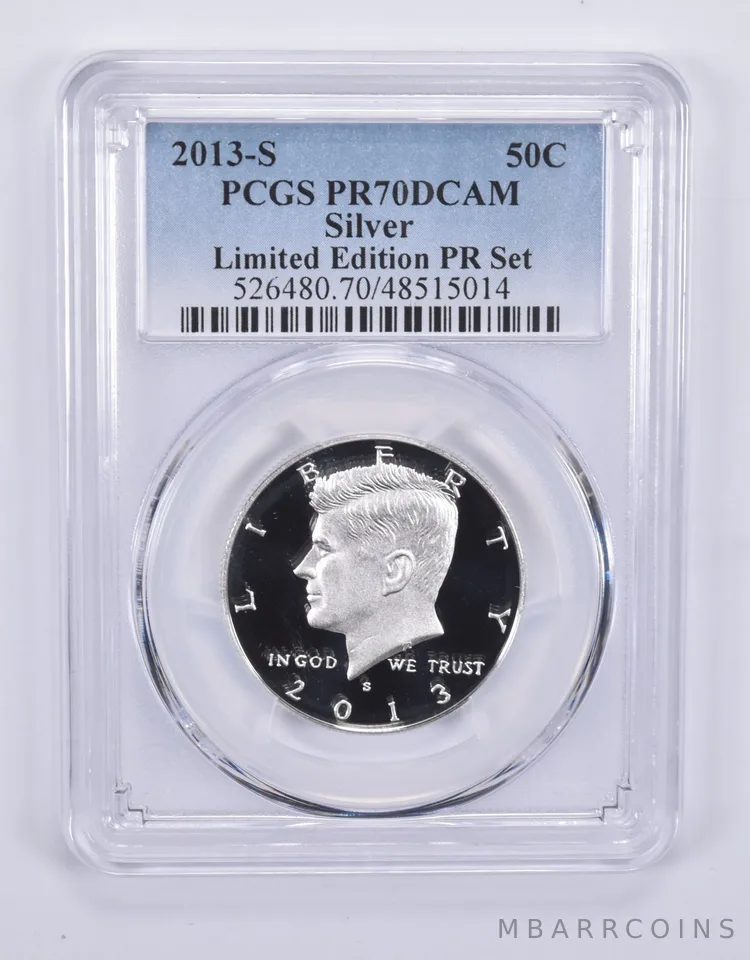 2013-S Kennedy Half Dollar Silver Limited Edition Proof Set PR70 PCGS