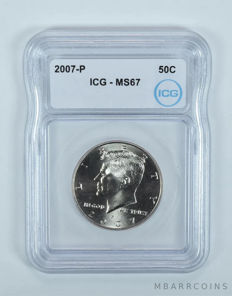 2007-P Kennedy Half Dollar MS67 ICG