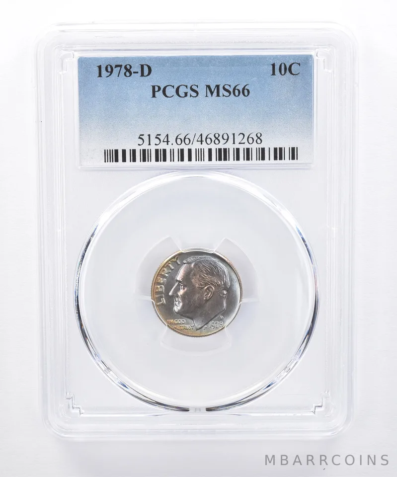 1978-D Roosevelt Dime MS66 PCGS Beautiful Tone *8291