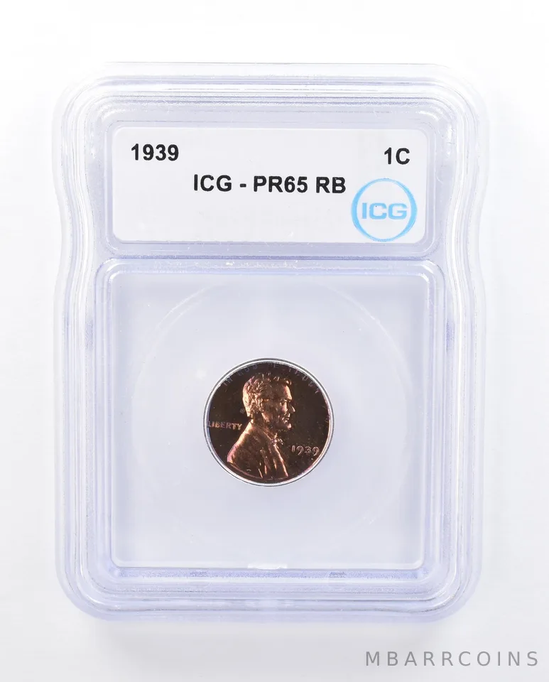 1939 Lincoln Wheat Cent PR65 RB ICG Beautiful Tone *4698