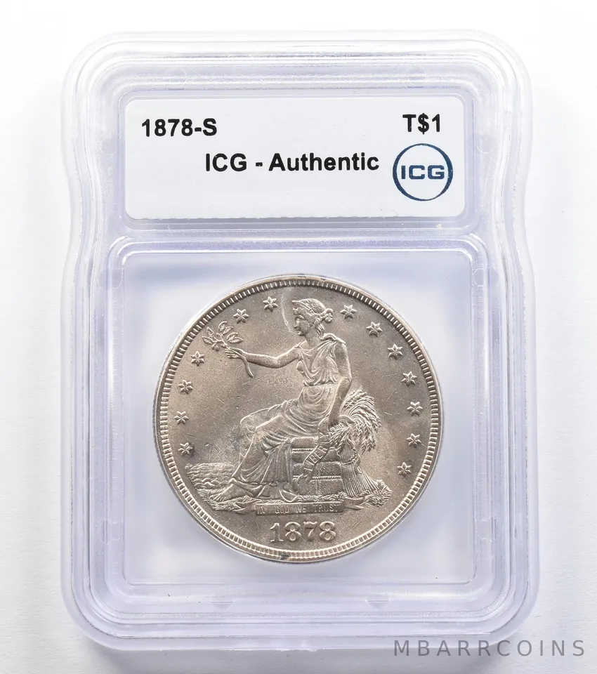 1878-S Seated Liberty Trade Dollar Authentic ICG *9588