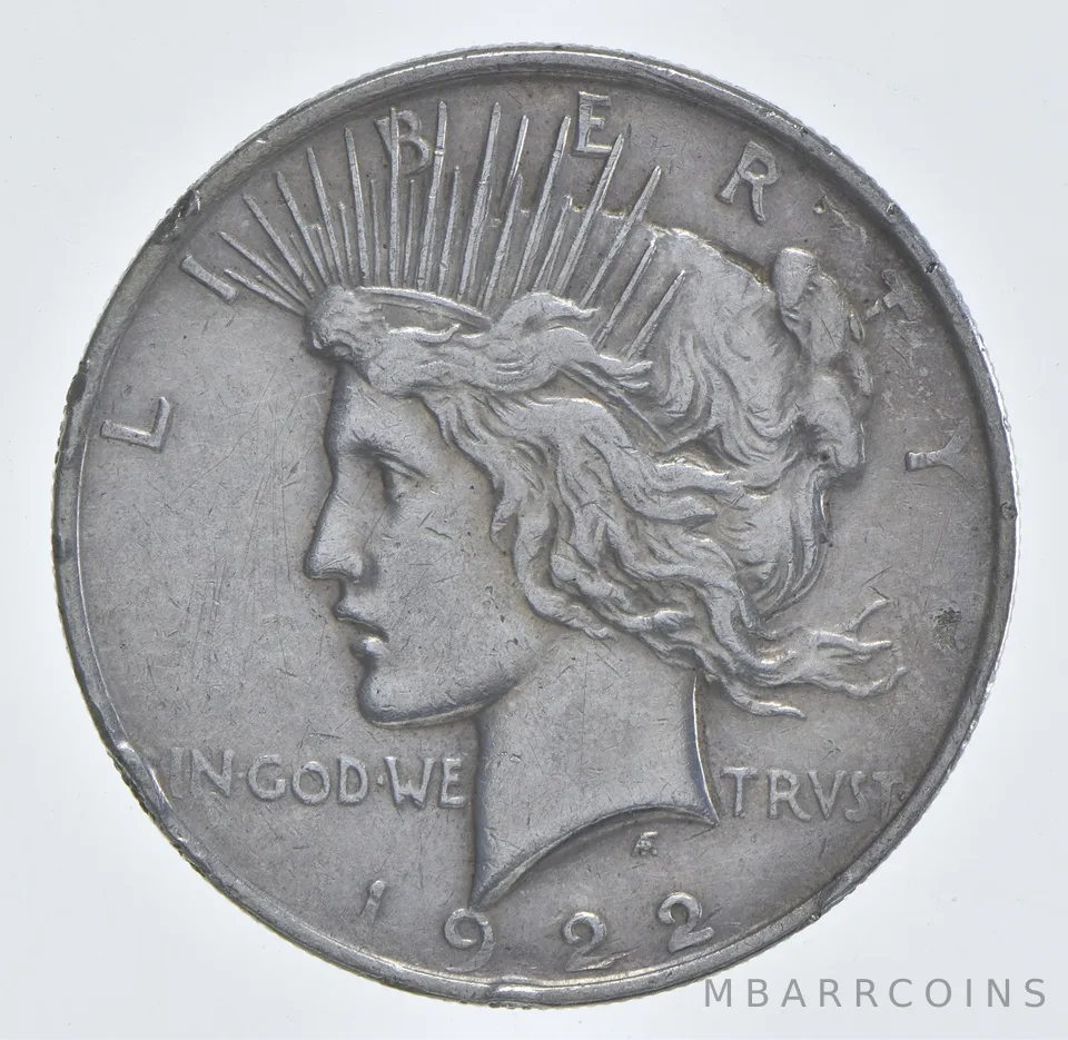 Better - 1922 Peace Silver Dollar - 90% US Coin *658