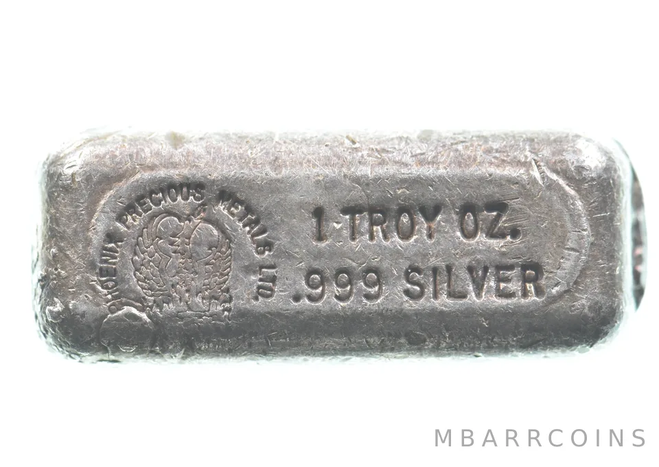1 Troy Oz Silver Bar Phoenix Precious Metals *4214