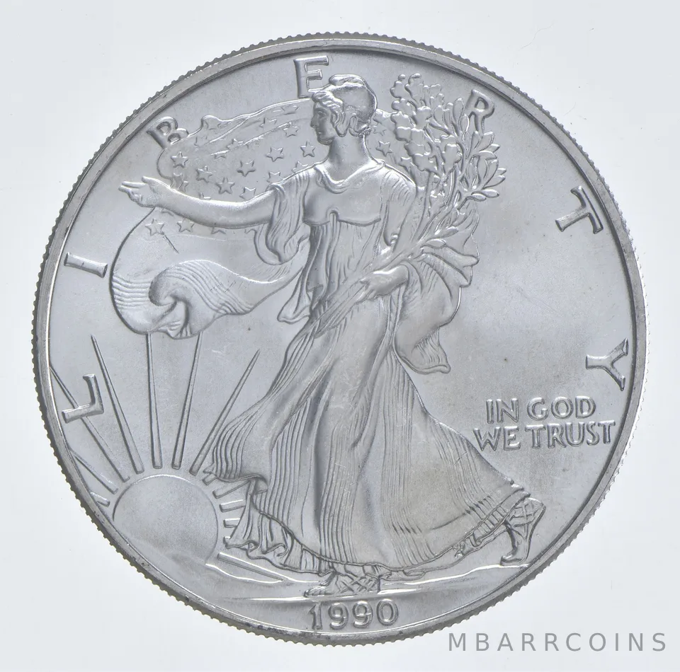 Better Date 1990 American Silver Eagle 1 Troy Oz .999 Fine Silver *042