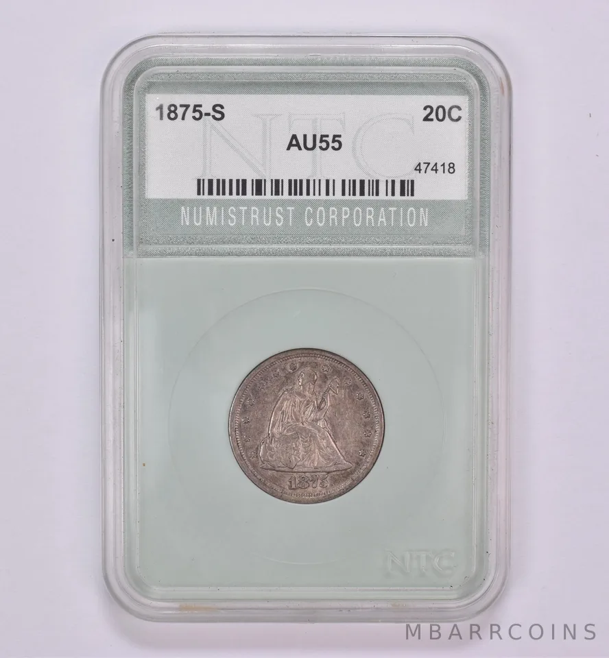 1875-S Seated Liberty 20 Cent Piece Beautiful Tone *0461