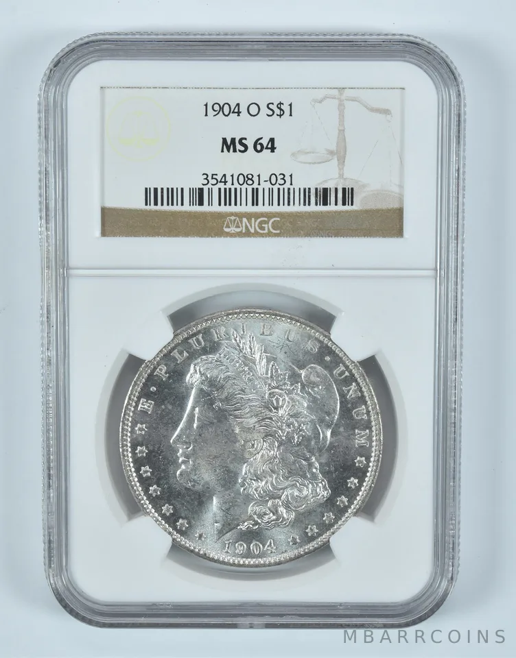 1904-O Morgan Silver Dollar MS64 NGC Brown Label