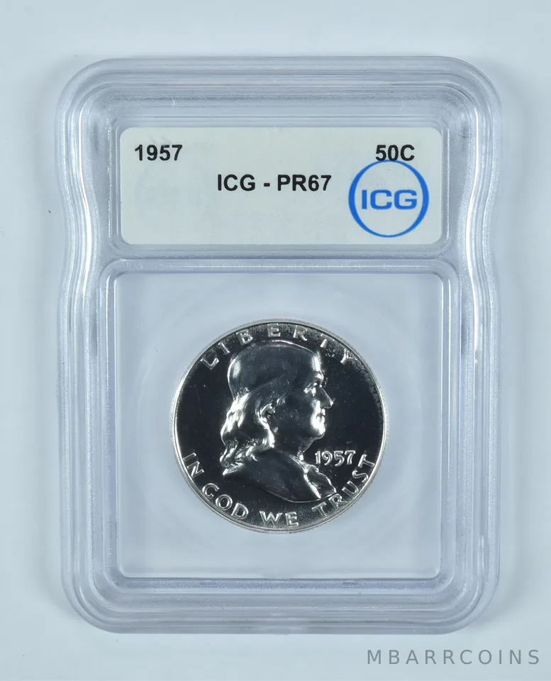 1957 Franklin Half Dollar PR67 ICG