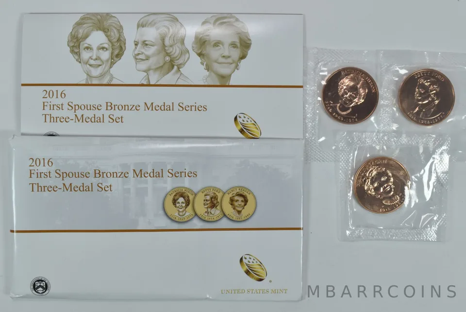 2016 First Spouse Bronze Medal Series Three Medal Set