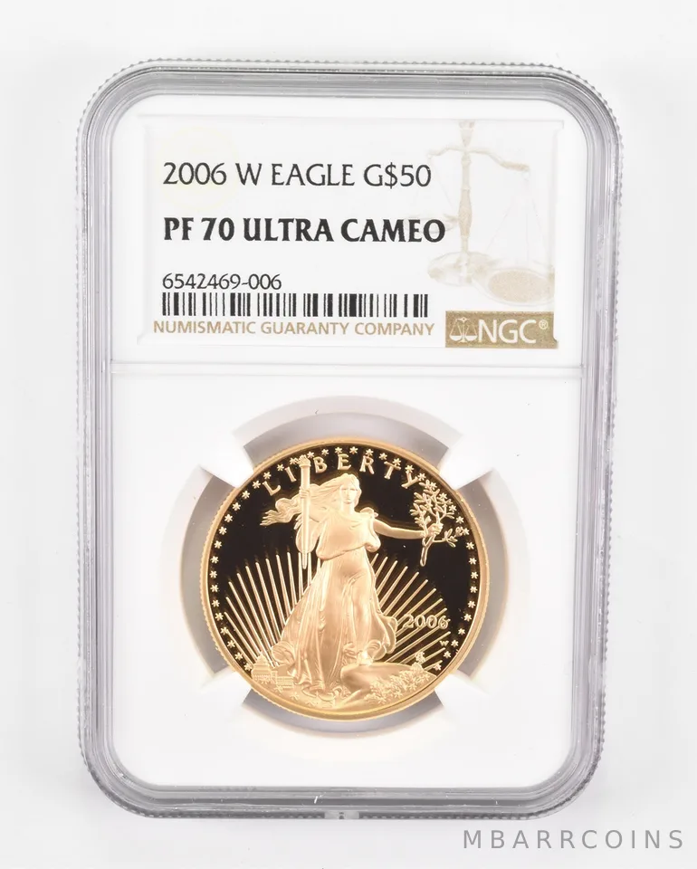 2006-W $50 American Gold Eagle 1 Oz Gold PF70 UCAM NGC