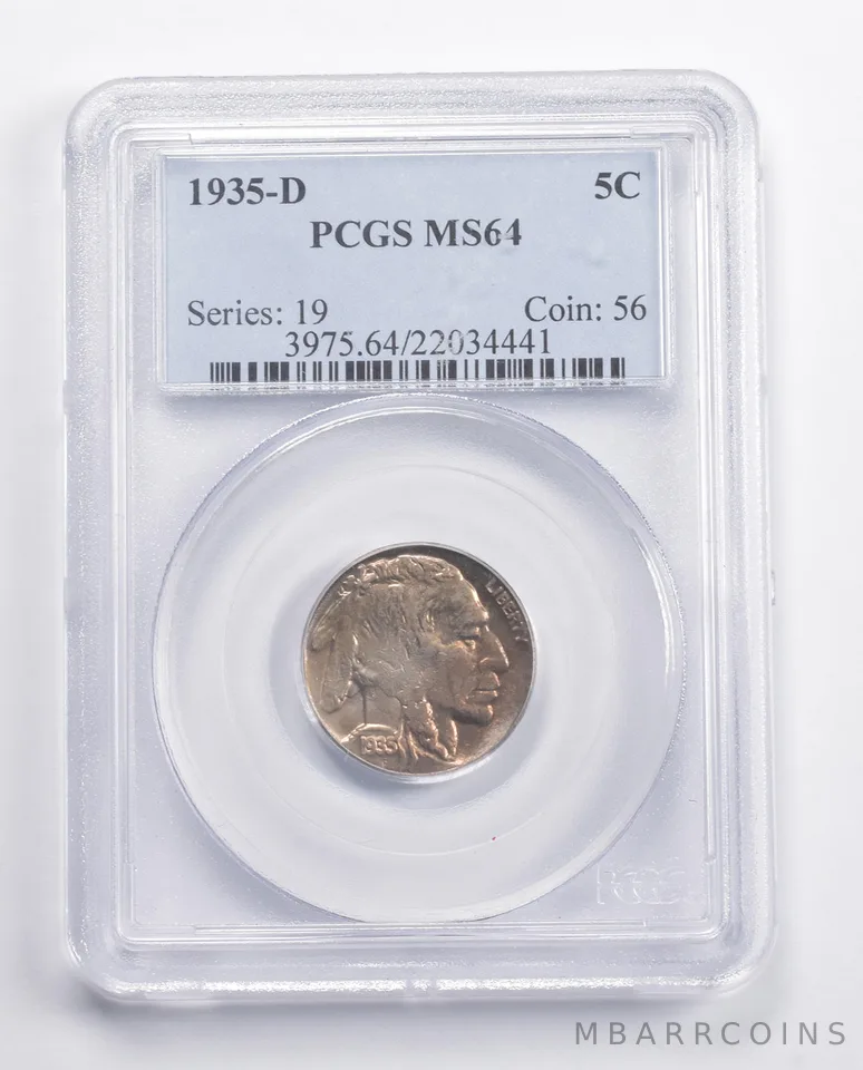 MS64 1935-D Indian Head Buffalo Nickel PCGS a2621
