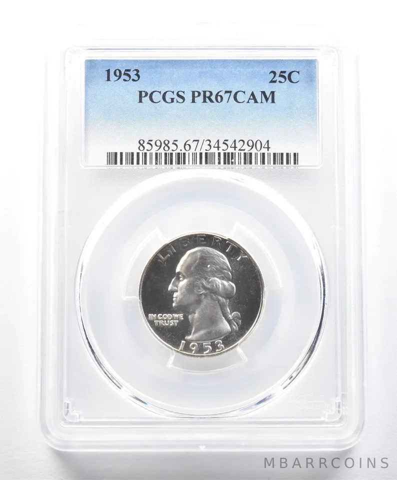 1953 Washington Quarter PR67 CAM PCGS *9068