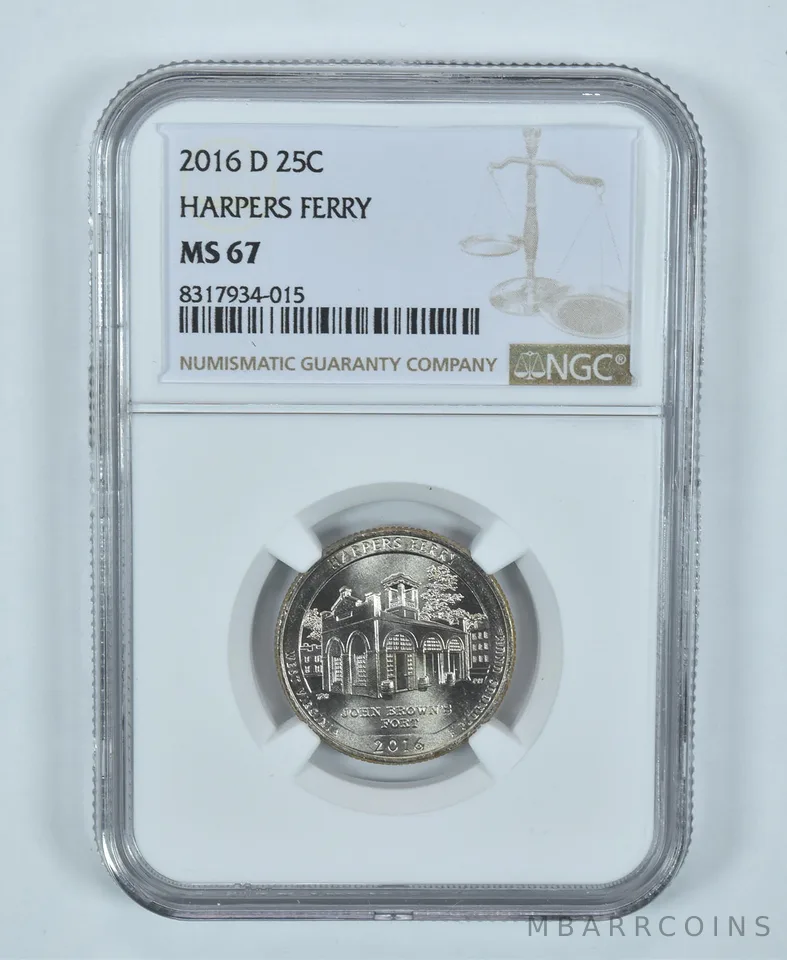 2016-D Washington Quarter Harpers Ferry America The Beautiful MS67 NGC