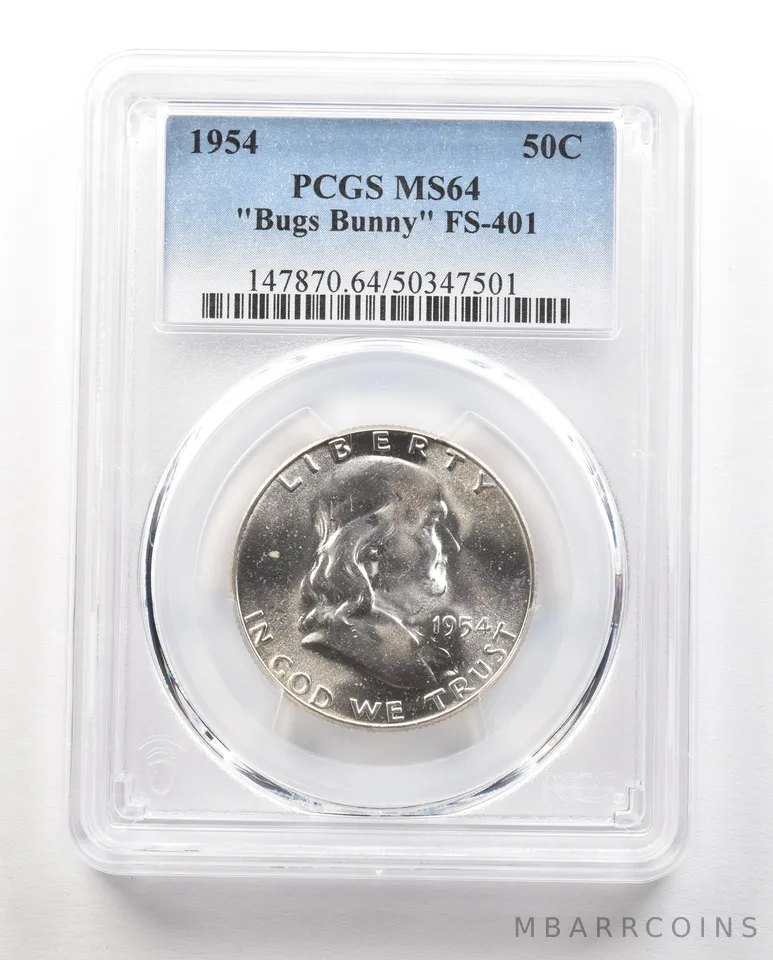 1954 Franklin Half Dollar Bugs Bunny FS-401 MS64 PCGS *4855