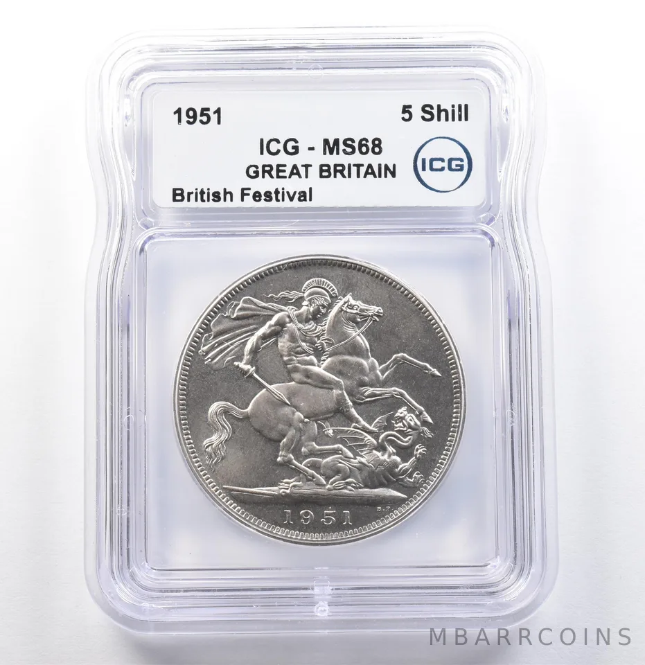 1951 Great Britain 5 Shilling British Festival MS68 ICG *9903
