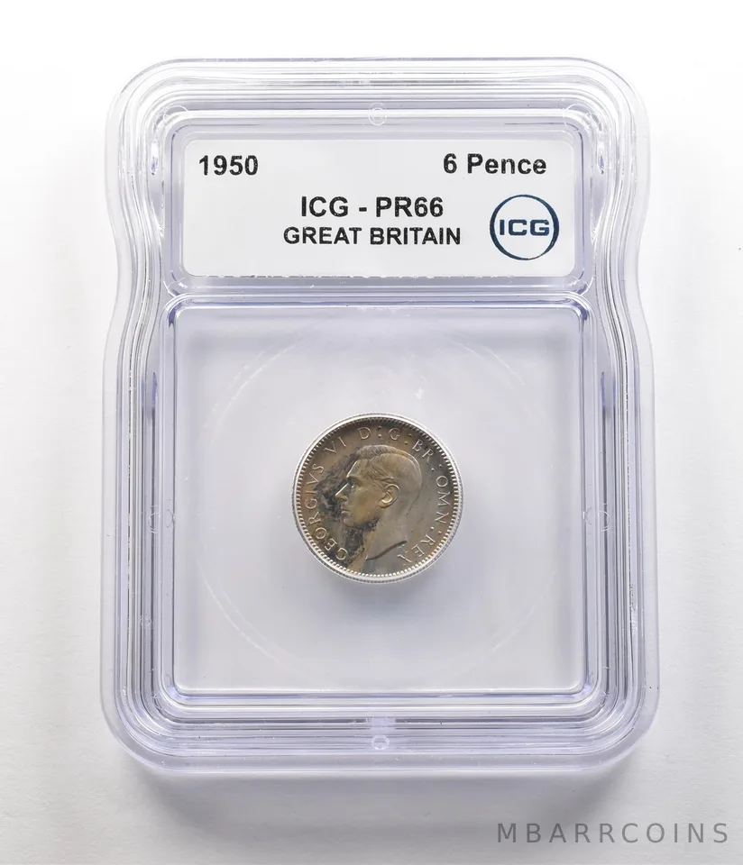 1950 Great Britain 6 Pence PR66 ICG *6760