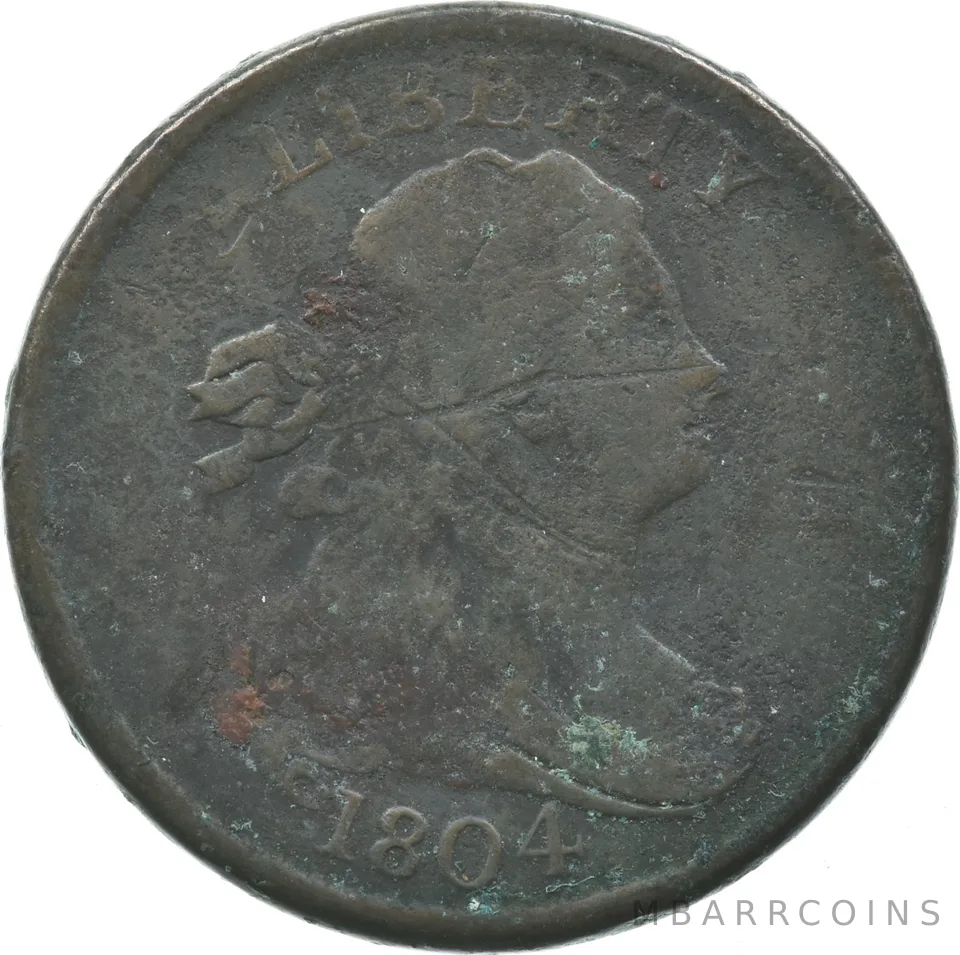 1804 Draped Bust Half Cent a2402
