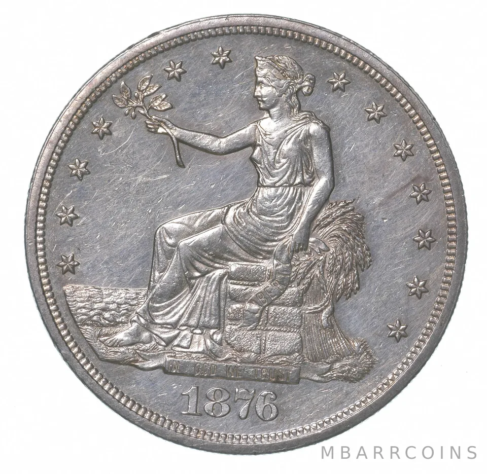 1876 Seated Liberty Trade Dollar *4344
