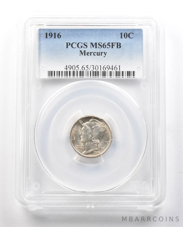 1916 Mercury Dime MS65 FB PCGS *1299