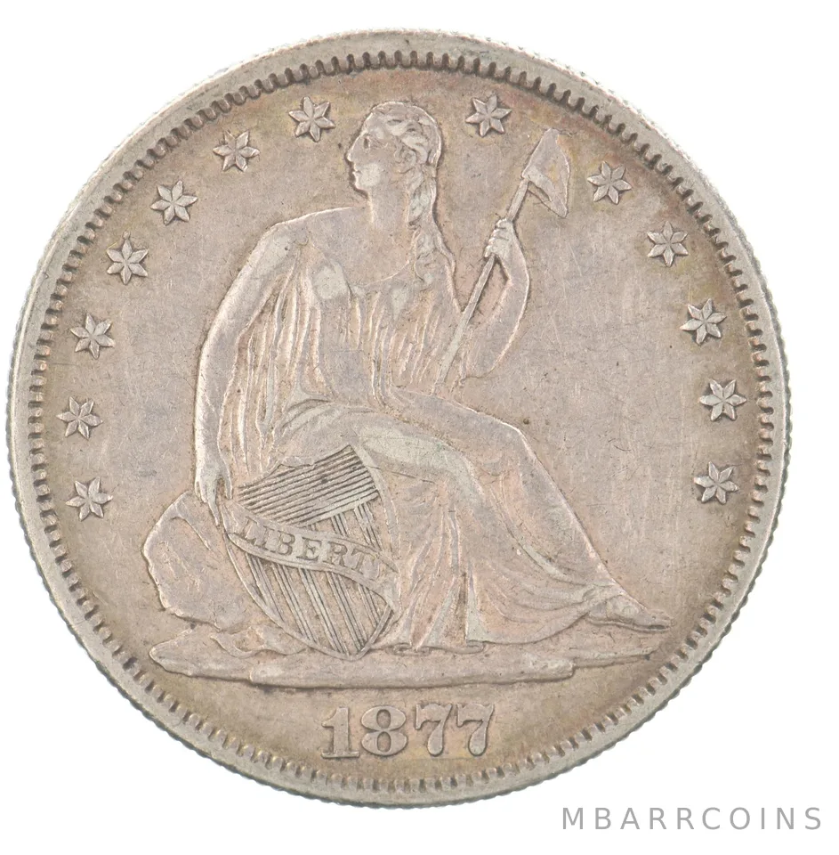 1877-S Seated Liberty Half Dollar Beautiful Tone *3643