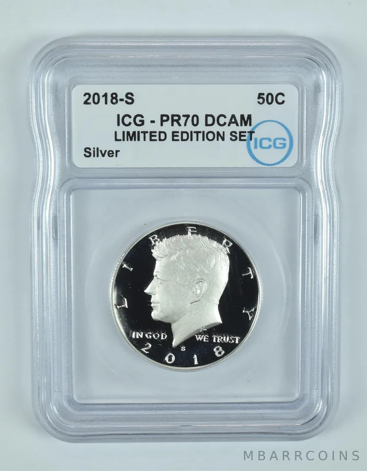 2018-S Kennedy Half Dollar Silver Limited Edition Set PR70 DCAM ICG