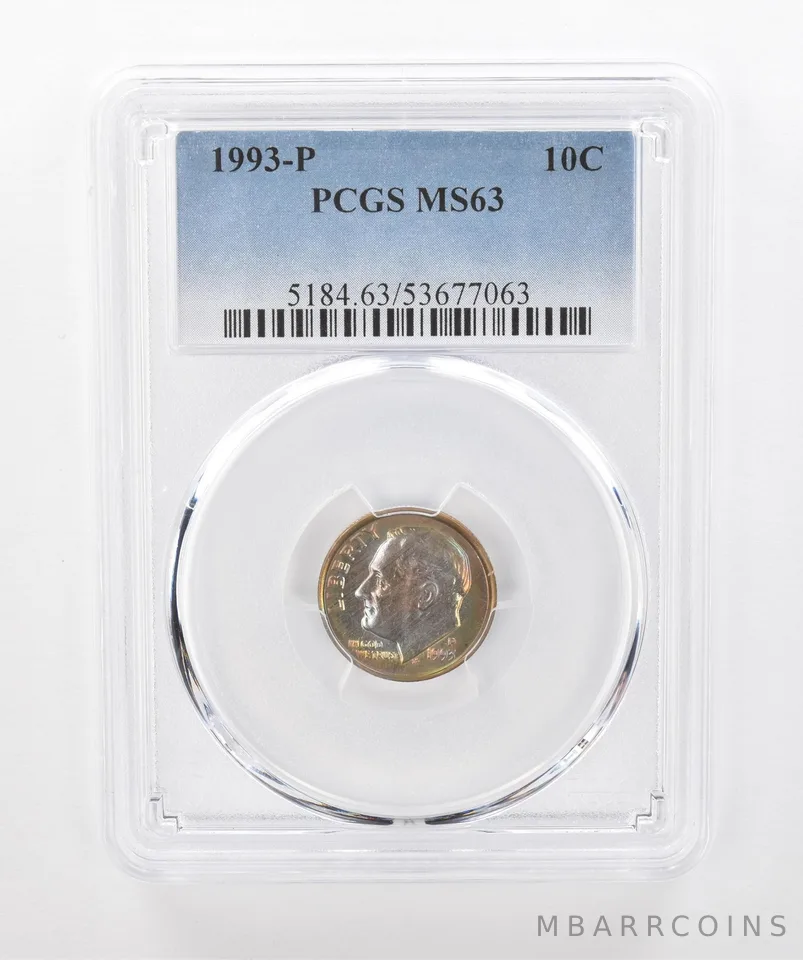 1993-P Roosevelt Dime MS63 PCGS Beautiful Tone *1334