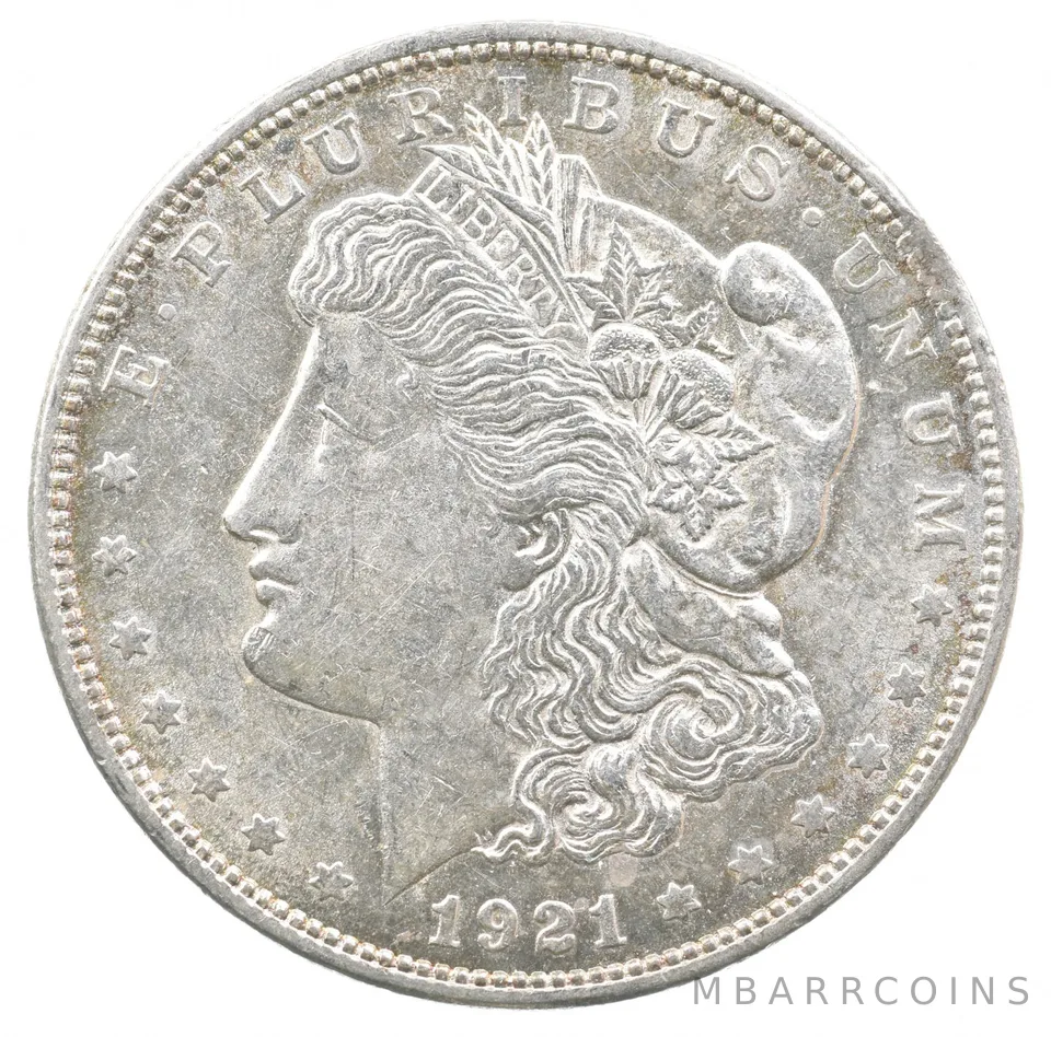 1921 Morgan Silver Dollar Clipped Planchet ERROR *6692
