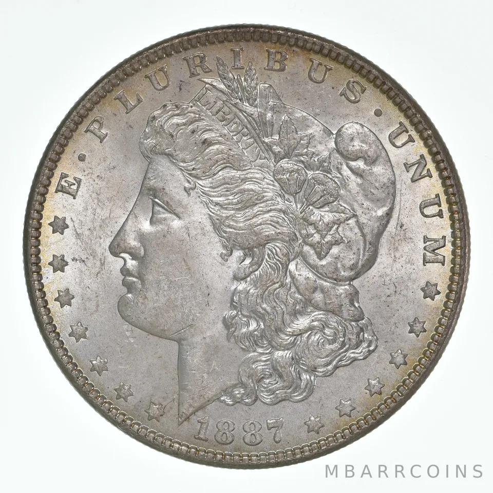 1887 Morgan Silver Dollar Toned Great Color! *4502