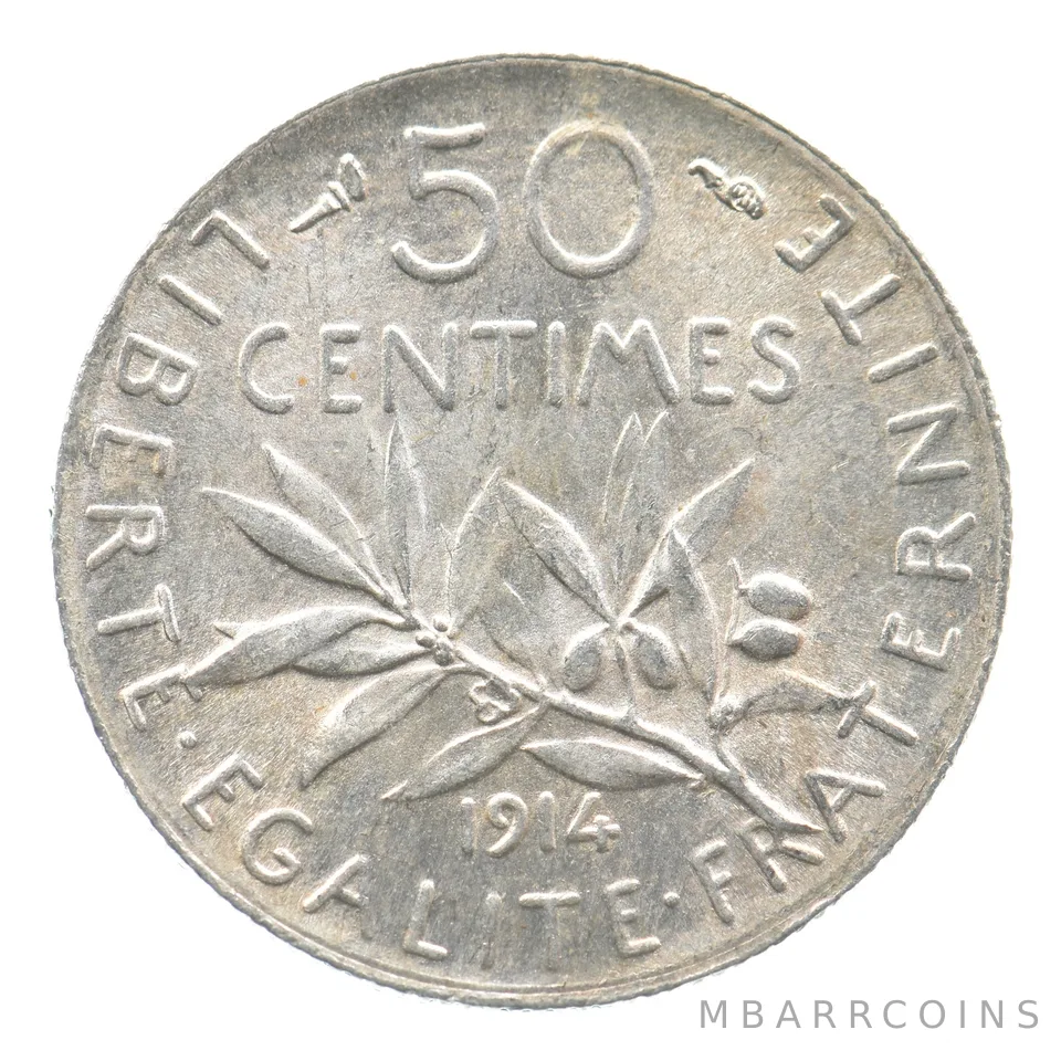 1914 France 50 Centimes *6451
