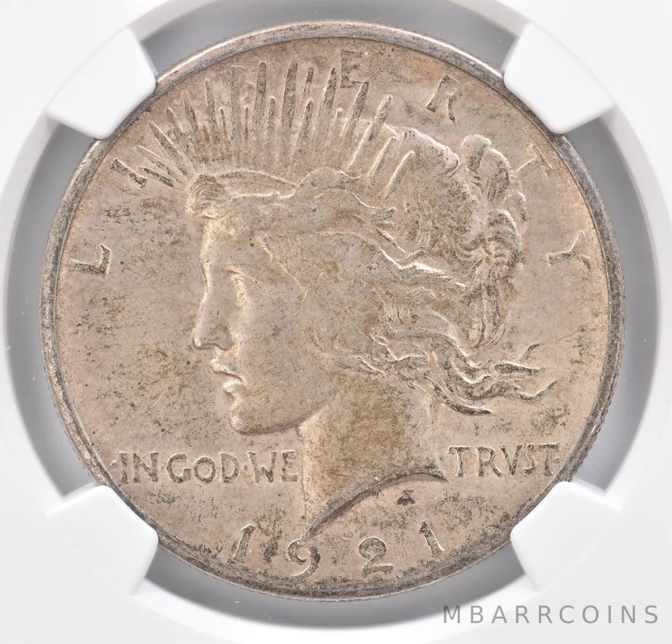 1921 Peace Silver Dollar High Relief Genuine NGC Beautiful Tone *1109