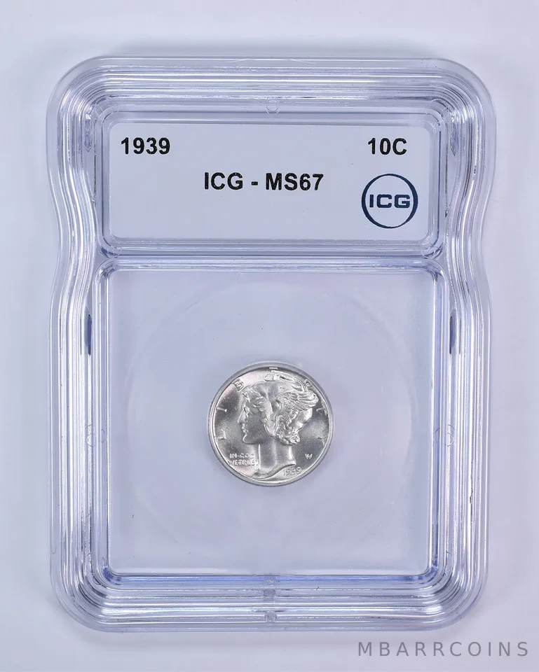 1939 Mercury Dime MS67 ICG