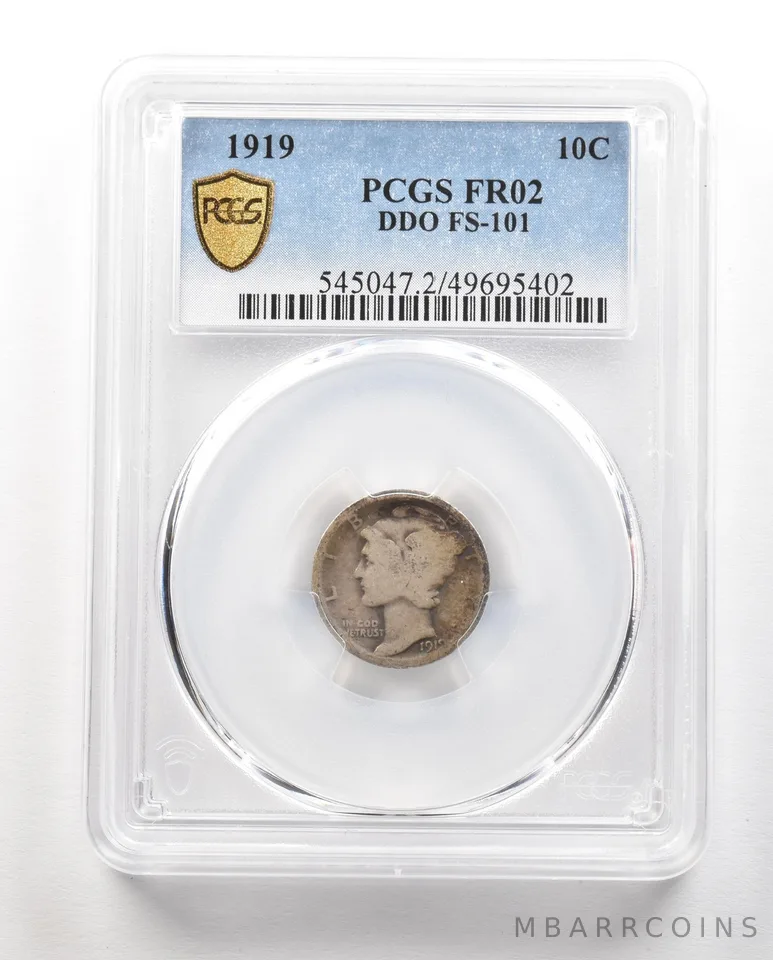 1919 Mercury Dime DDO FS-101 FR02 PCGS *4863