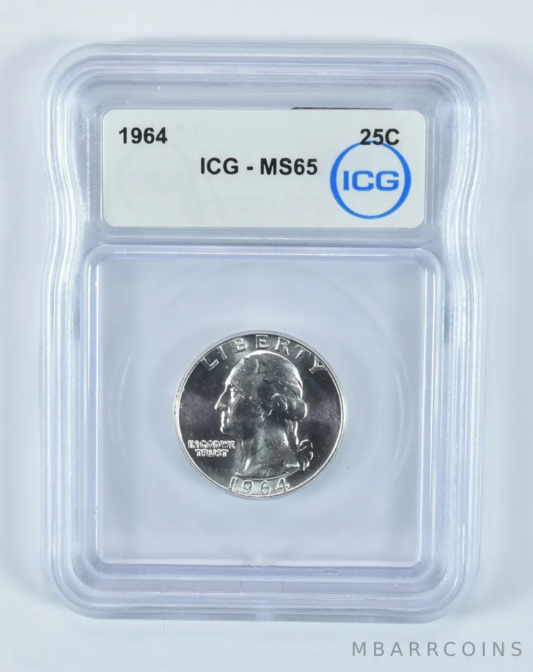1964 Washington Quarter MS65 ICG