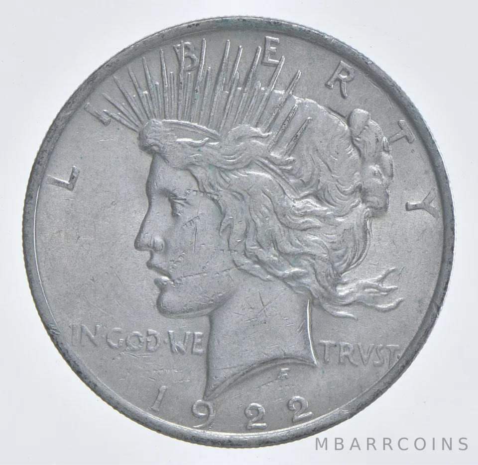 Better - 1922 Peace Silver Dollar - 90% US Coin *663