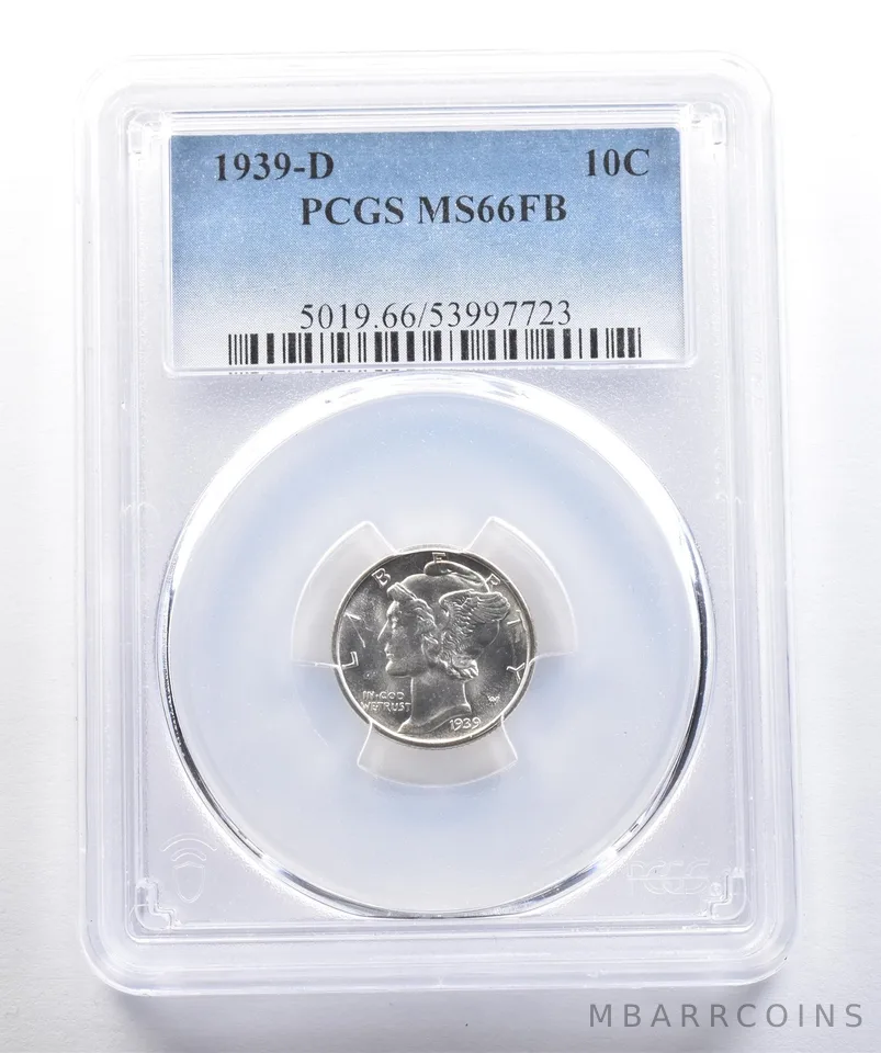 1939-D Mercury Dime MS66 FB PCGS *4210