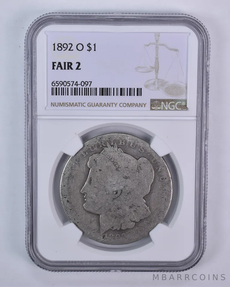 1892-O Morgan Silver Dollar Fair 2 NGC Lowball