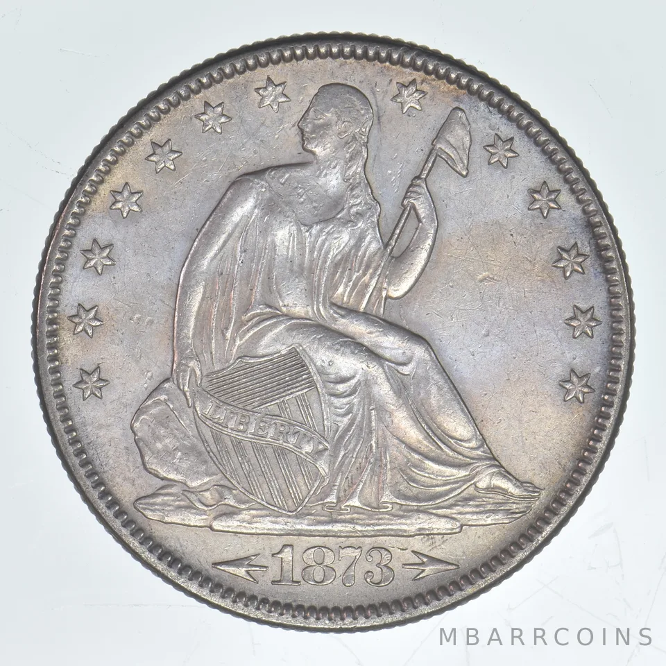 1873 Seated Liberty Half Dollar Beautiful Tone a8042