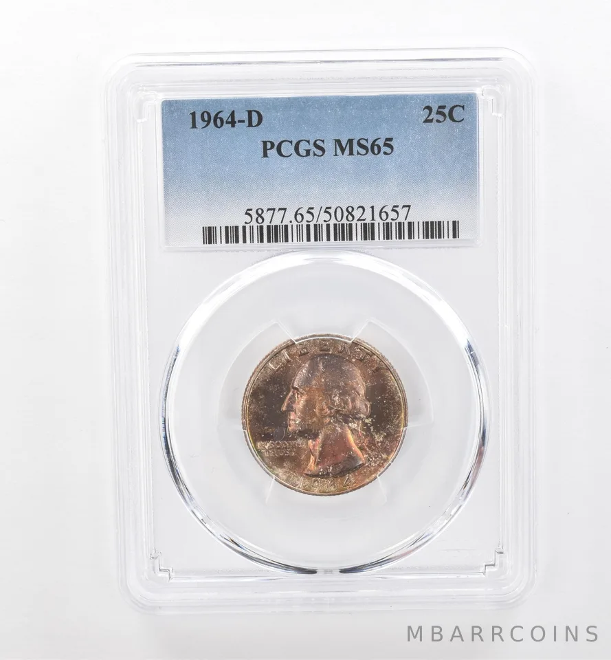 1964-D Washington Quarter MS65 PCGS Beautiful Tone *1825
