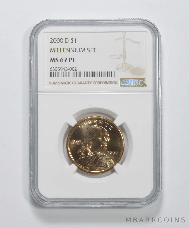 2000-D Sacagawea $1 Millennium Set MS67 PL NGC PROOF LIKE