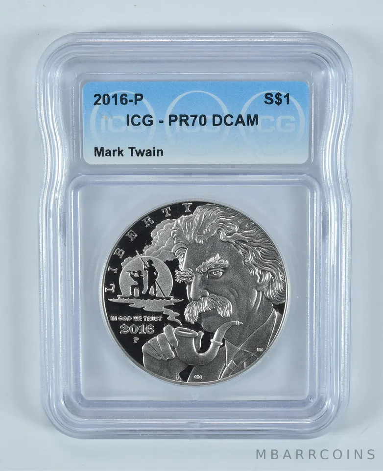 2016-P Mark Twain Commemorative Silver Dollar PR70 DCAM ICG