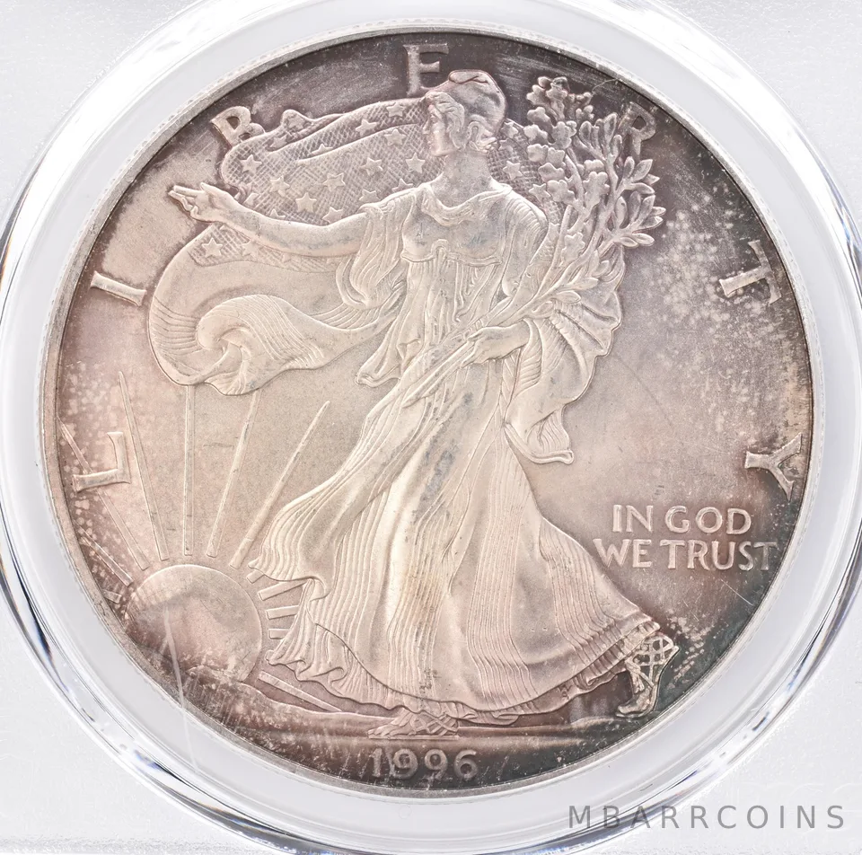 1996 American Silver Eagle MS66 PCGS Beautiful Tone *1418