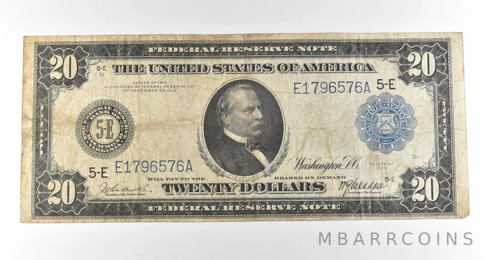 1914 $20 Richmond VA FRN Large Note Blue Seal *2822