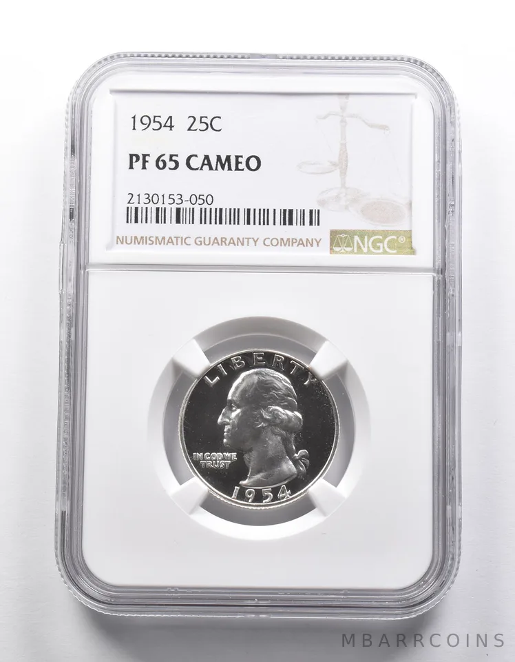 PF65 CAM 1954 Washington Quarter NGC *2600