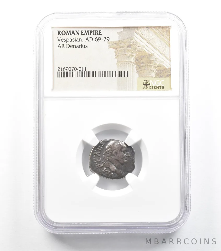 AD 69-79 Roman Empire Vespasian AR Denarius NGC *5926